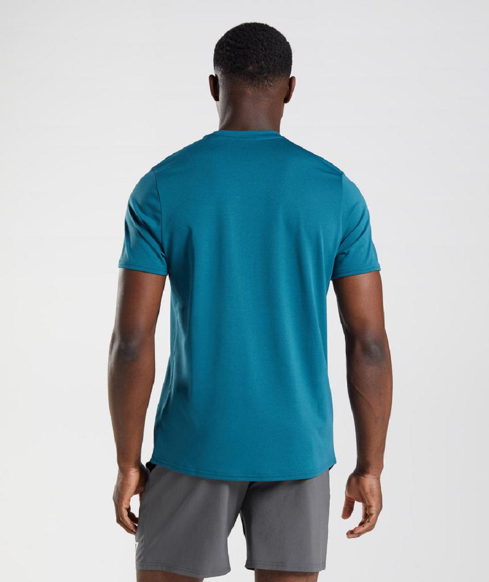 T Shirts Gymshark Arrival Hombre Azules | CO 3299RVD